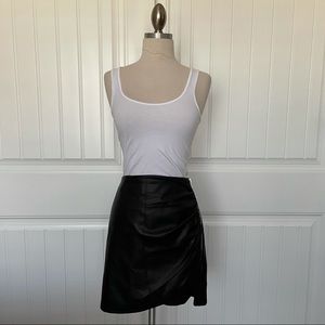 Zara Black Faux Leather Mini Skirt